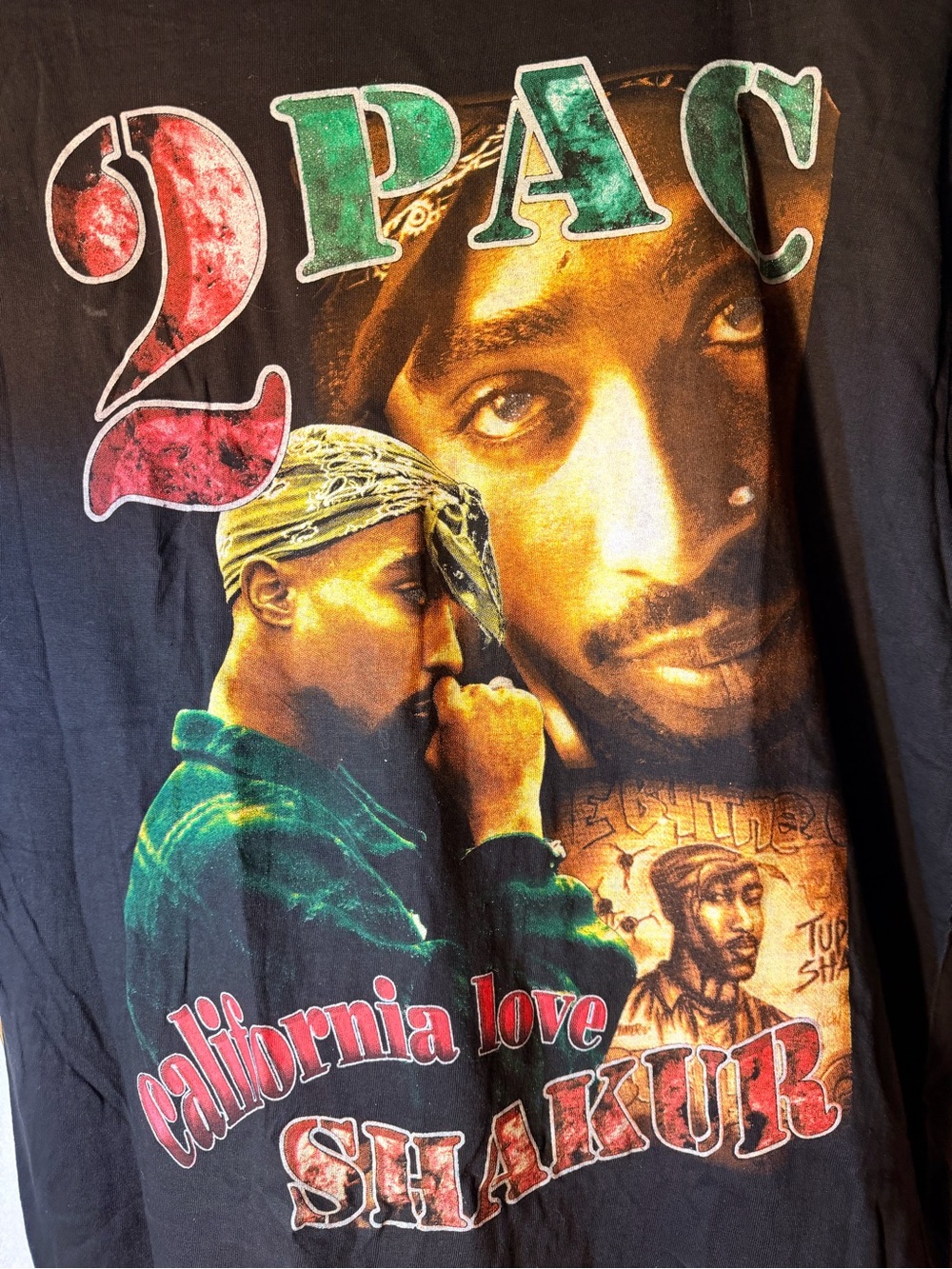 VINTAGE š„ RARE š„ 1995 š„ 2Pac Shakur California Love I Aināt Mad At Cha Rap Tee - Picture 2 of 12